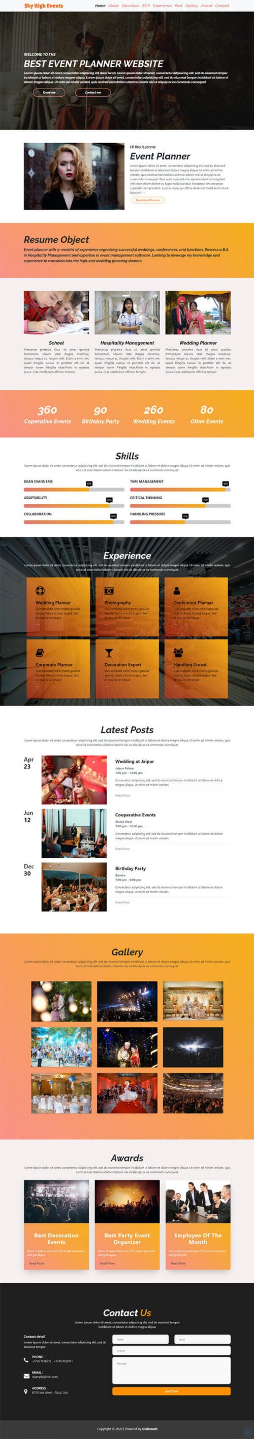 Event Planner Profile