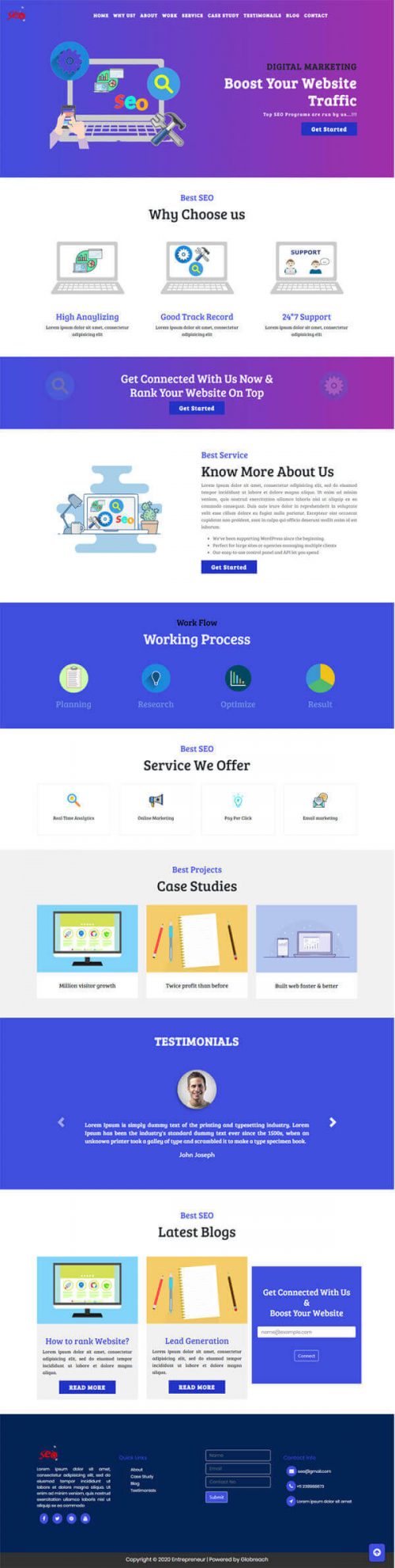 Bolt – SEO Digital marketing website design template
